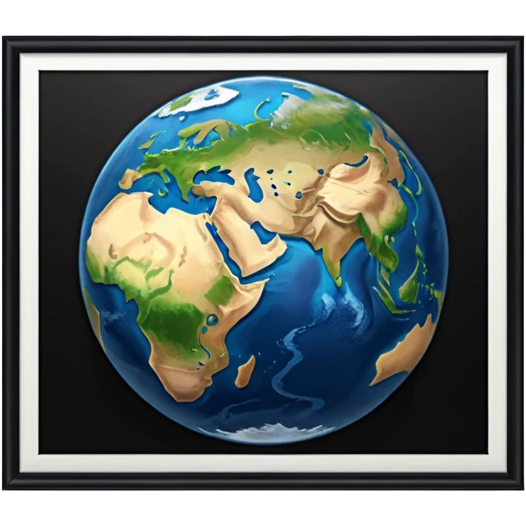 Planet earth emoji on the office  emoji