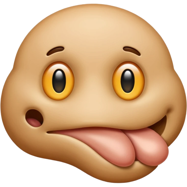 Prostate emoji without eyes, just a prostate emoji