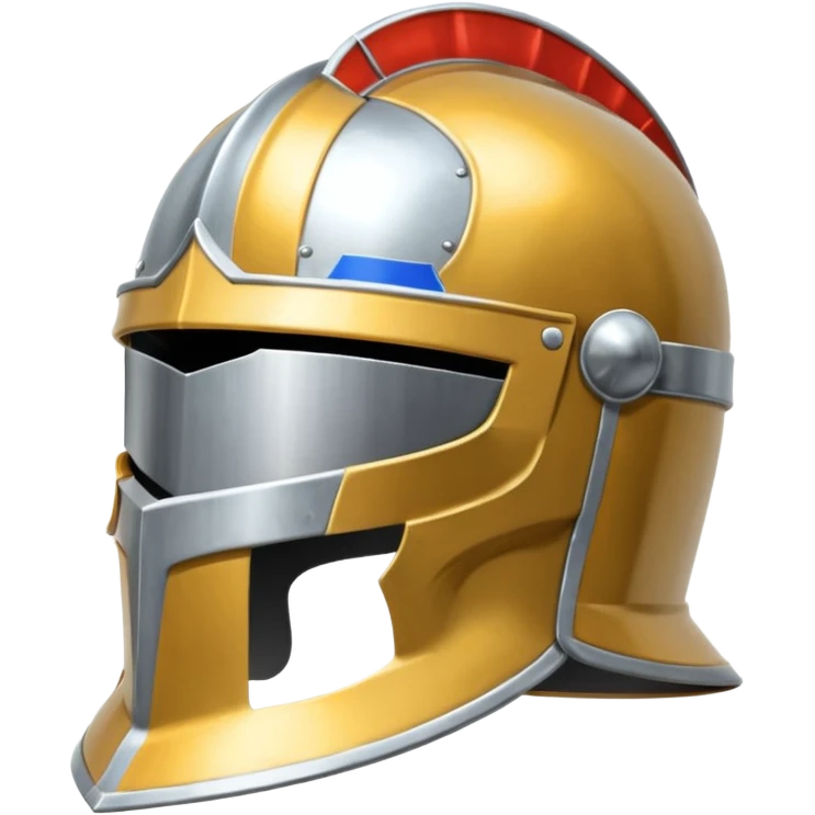 classic silver knight helmet with a visor emoji