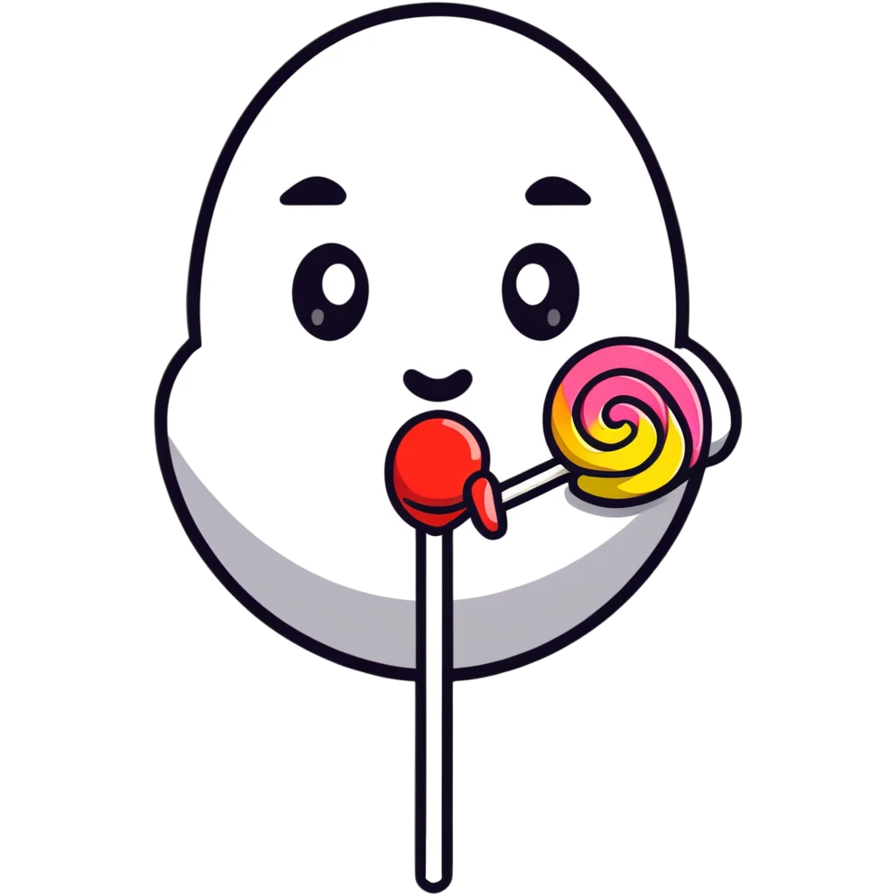 Man licking lollipop emoji