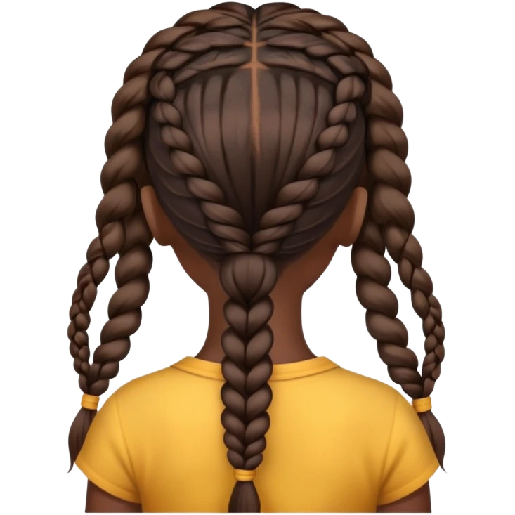 Back of the african girls head emoji