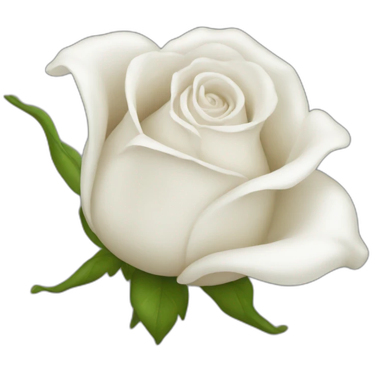 White half closed rosebud emoji