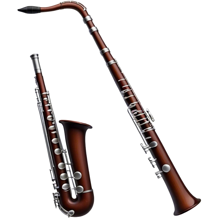 Black bassoon straight with bocal emoji