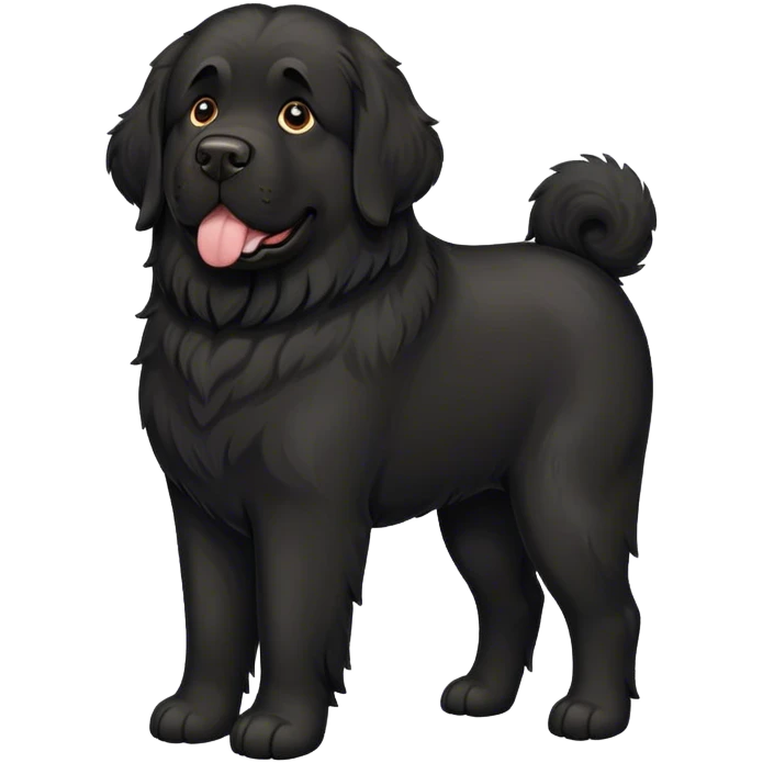 newfoundland dog black emoji