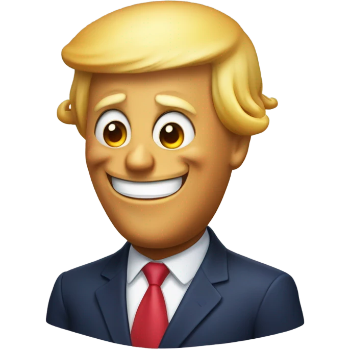 Donald trump as a happy octopus emoji