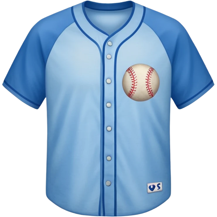 franela de beisbol color azul emoji
