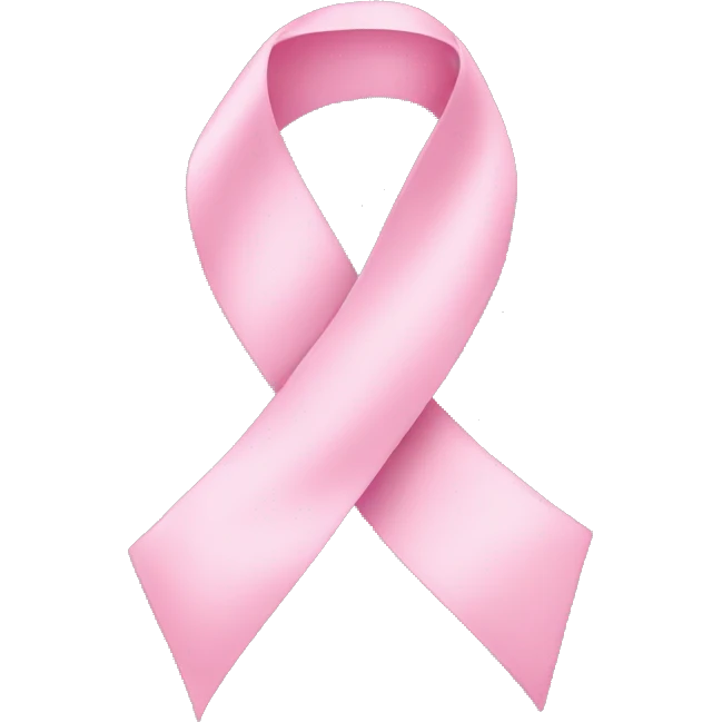 Soft pink ribbon emoji