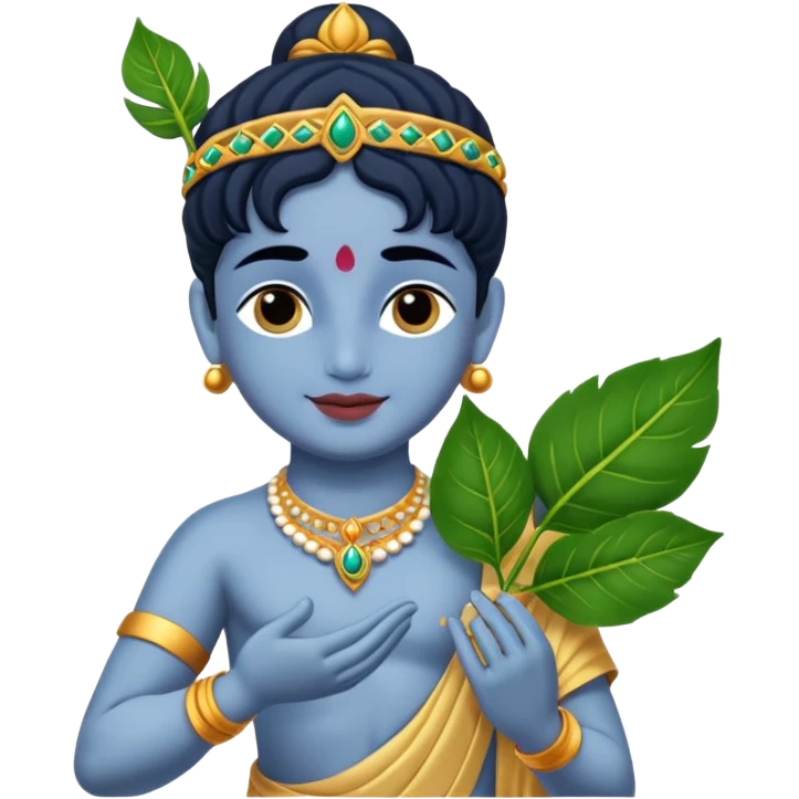 Lord Krishna leaf emoji