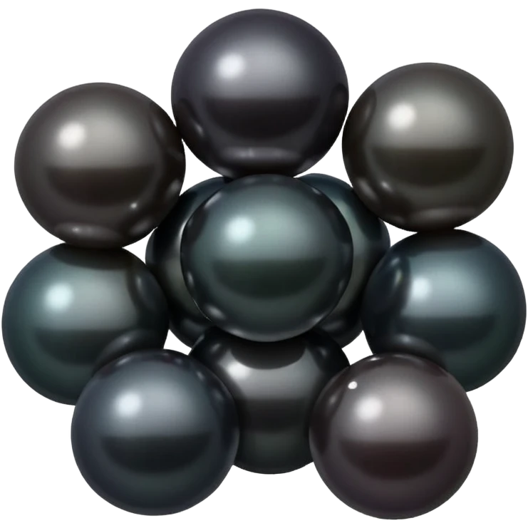 Pile of black pearls emoji