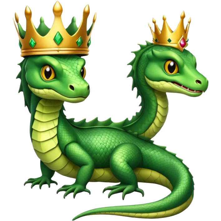 basilisk snake with crown and deadly gaze emoji