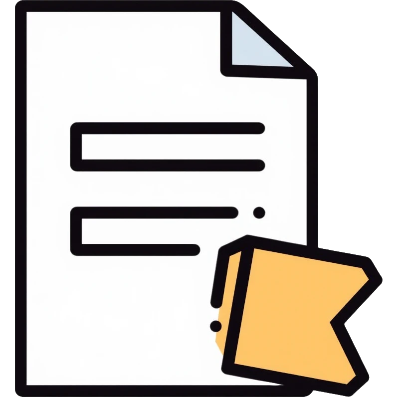 A document with a return arrow, representing a return policy emoji