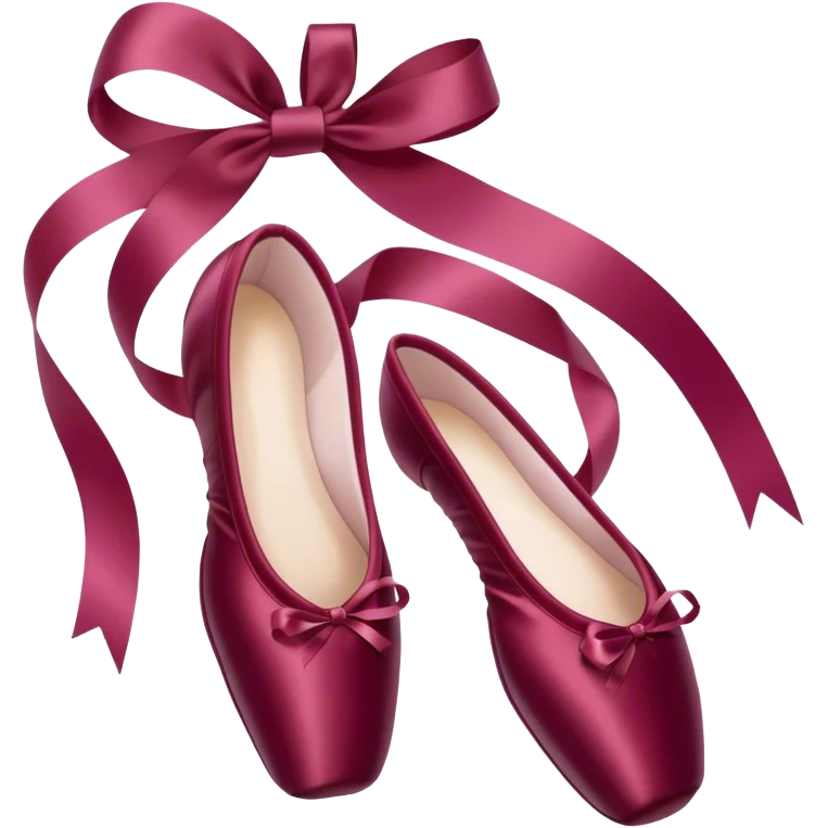 Burgundy pointe shoes emoji