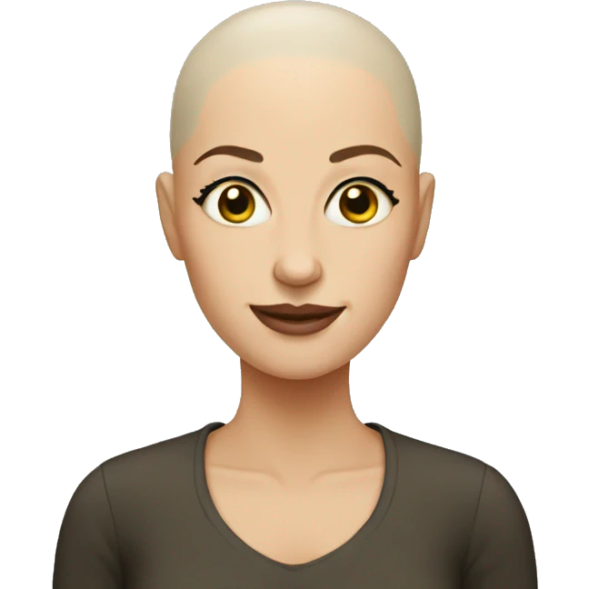 bald woman emoji