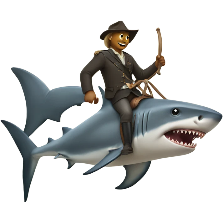 Shark riding a horse  emoji
