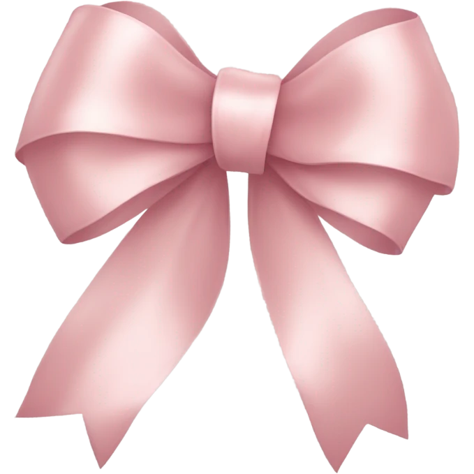 light pink ribbon bow emoji