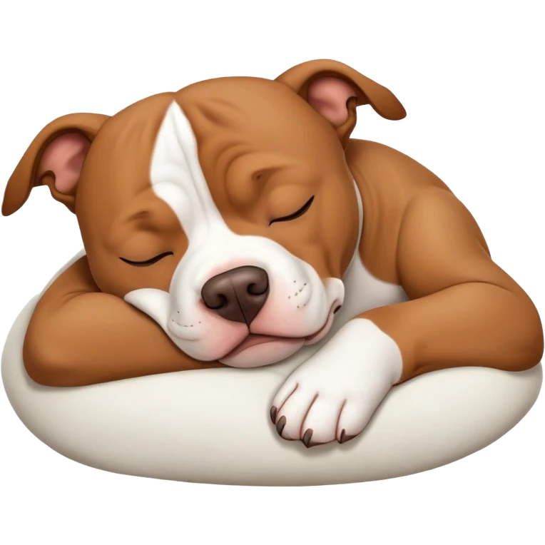 Muscular pitbull sleeping emoji