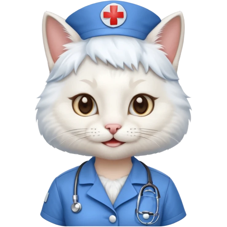 happy nurse cat emoji