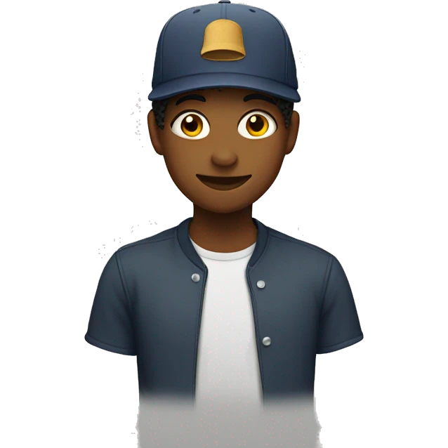  teen with a hat emoji