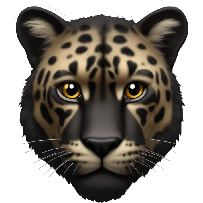 Animal pantera negra feroz cuerpo completo emoji