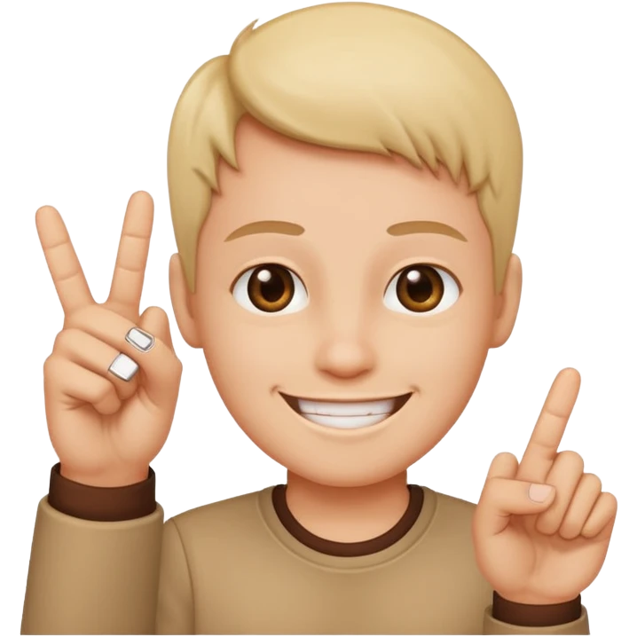Smiling face showing middle finger  emoji