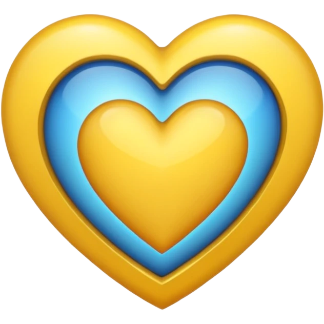 Fusiona un corazón amarilla con uno azul más básico  emoji