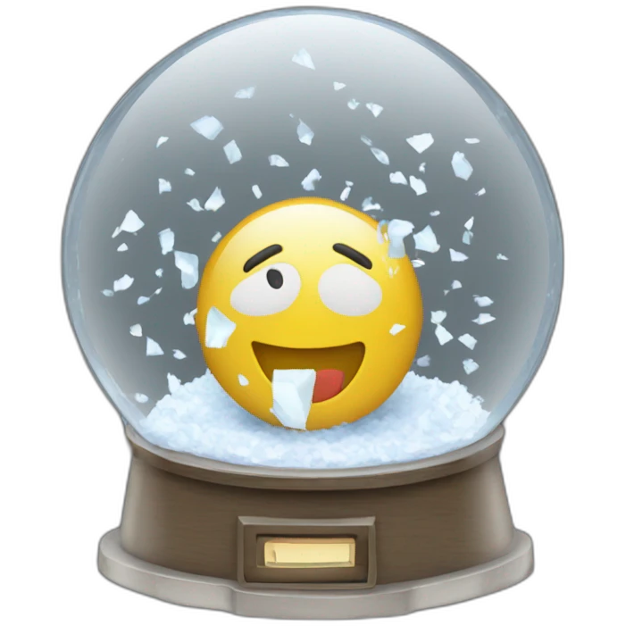Confetti computer snowglobe emoji