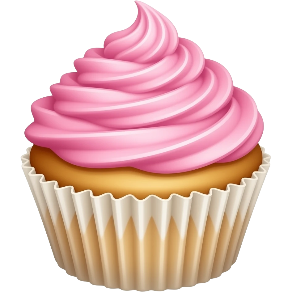 Cupcake with pink icing emoji