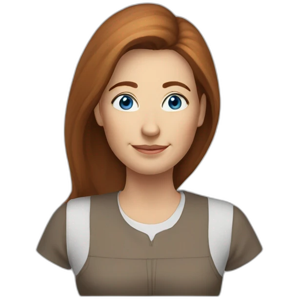 54 year old, female, long chestnut hair, blue eyes, 5' 2" tall, weighs 130 pounds emoji