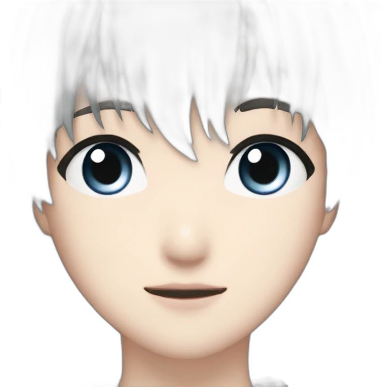 nagi seishiro from blue lock withe hair,grey eyes emoji