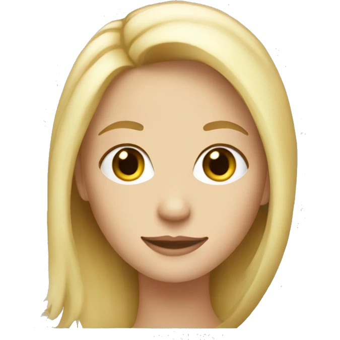 Blonde hair, lady emoji