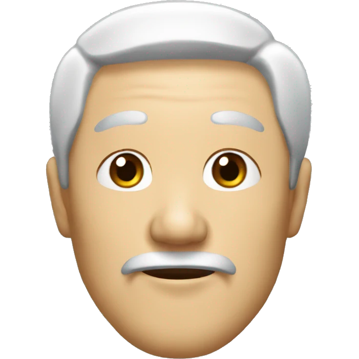 a Chinese old man with black hair emoji