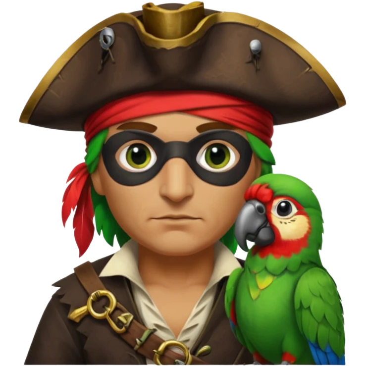 pirate and parrot emoji