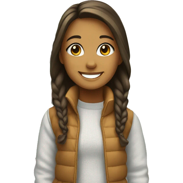 smiling girls by christmas tree emoji