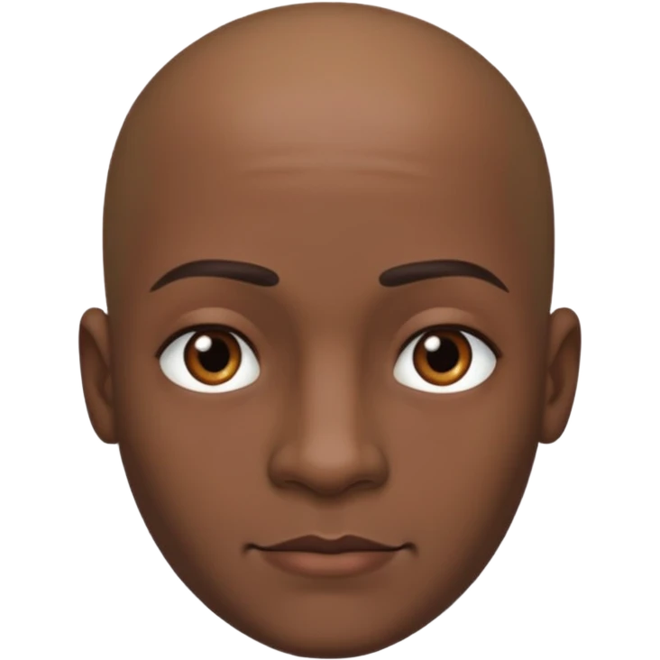 CJ From the game GTA SAN ANDRES Bald, straight jaw and slightly thick eyebrows emoji