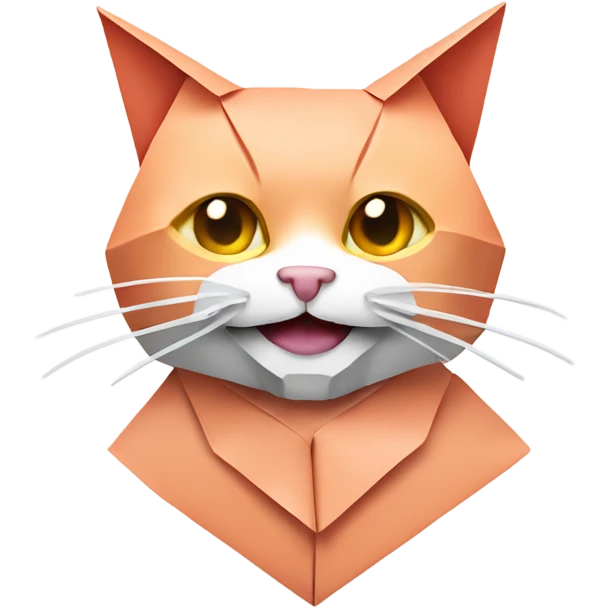 cat smiling origami saumon emoji