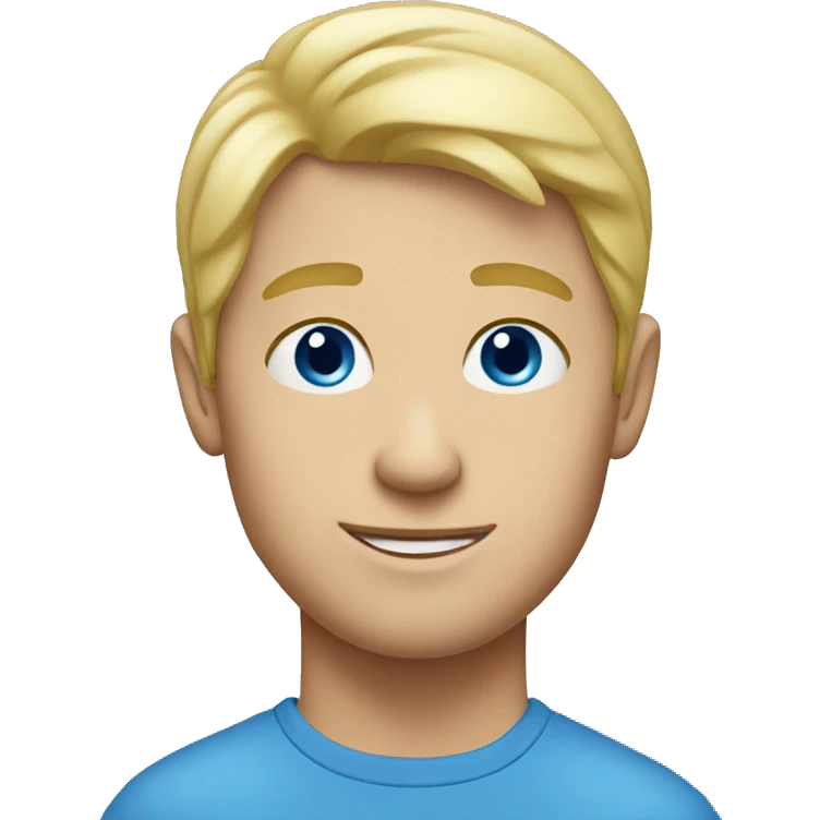 Blonde guy with blue eyes emoji