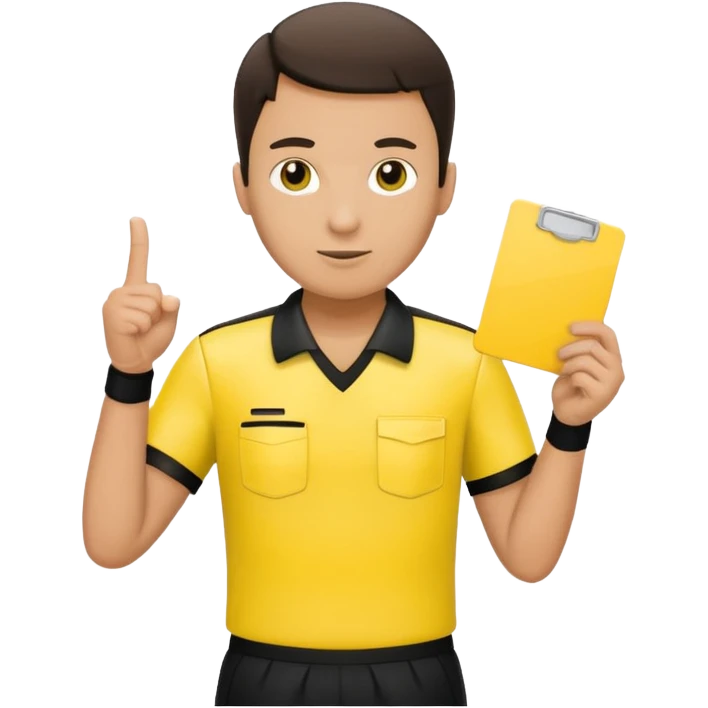 Referee, yellow emoji