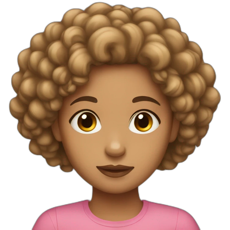 lightskin girl with curly hair  emoji