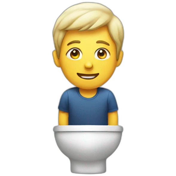 man on toilet emoji