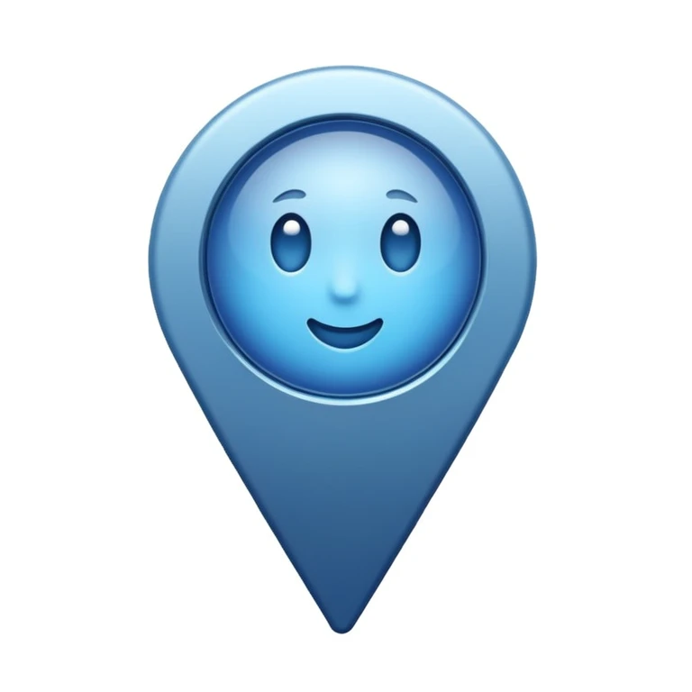 blue location pin emoji