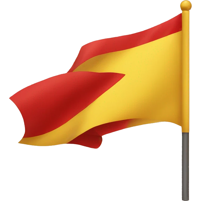 Yellow and red flag emoji