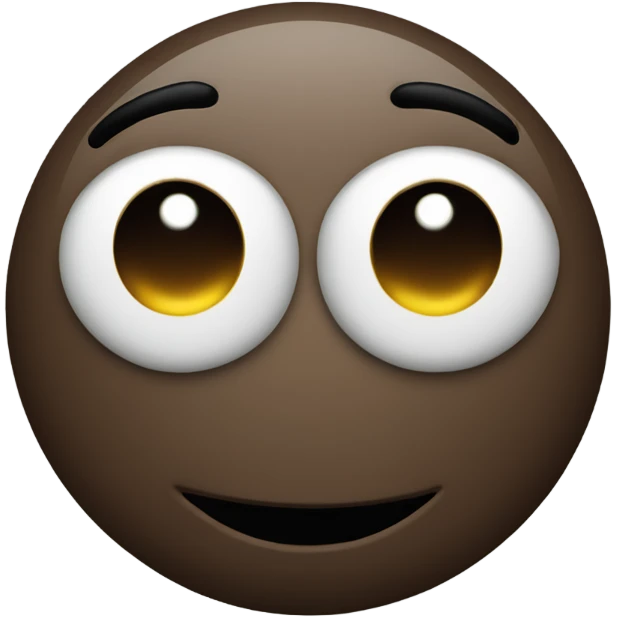 Black original emoji with dizzy eyes  emoji