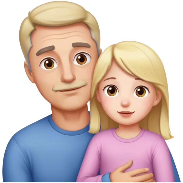 Dad with daughter  emoji
