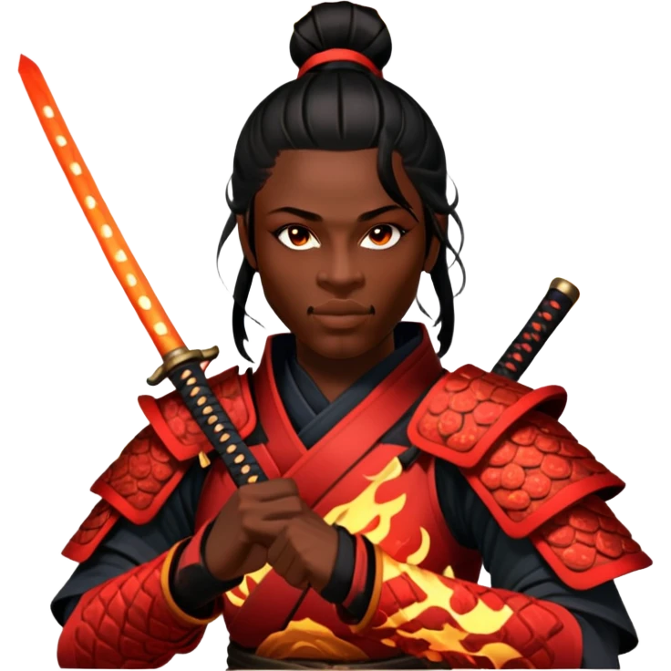 Fire-Wielding Samurai emoji