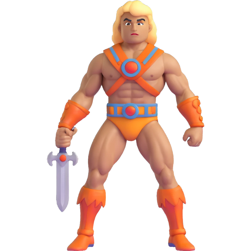 full-body He-Man character emoji