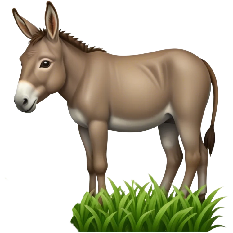 donkey in mouth grass emoji