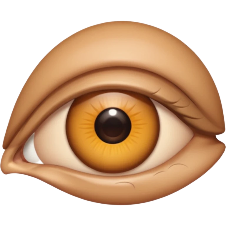 standard eye emoji with eyelid halfway closed, mid-blink emoji