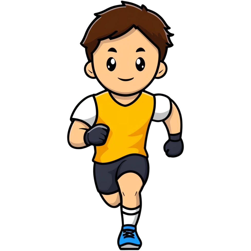 athlete with brown hair emoji