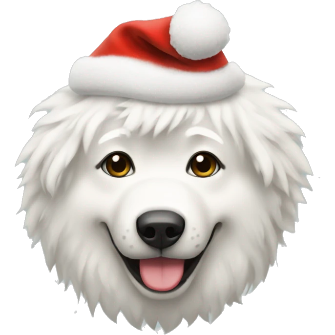 Samojede behind Christmas  emoji