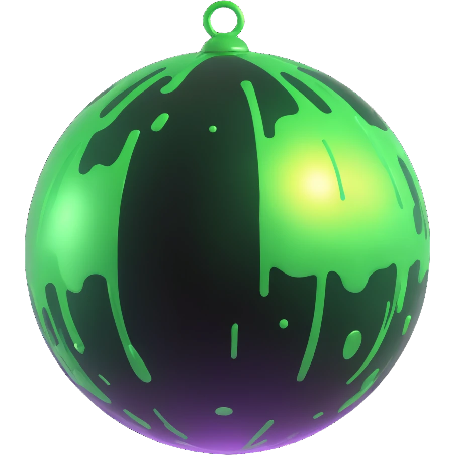 slime disco ball, glossy and fun emoji